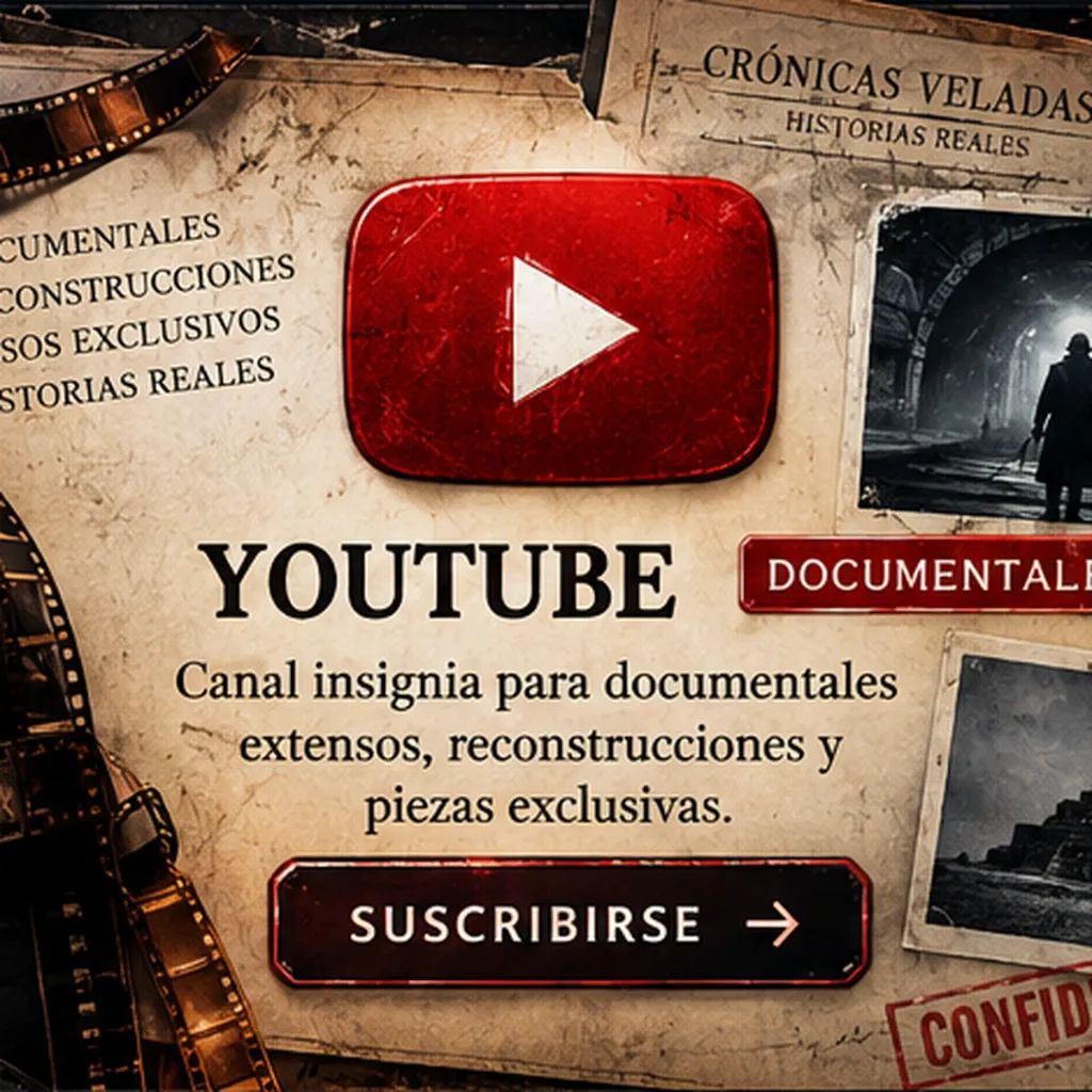 Crónicas Veladas en YouTube — Canal insignia para documentales extensos, reconstrucciones y piezas exclusivas
